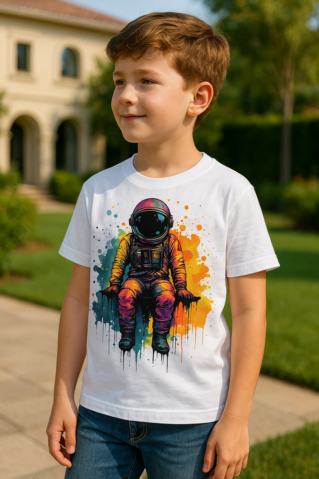 ÇOCUK ASTRONOT  BEYAZ TİŞÖRT TAKIMI-2 Lİ (7-8 YAŞ)