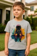 ÇOCUK ASTRONOT GRİ TİŞÖRT TAKIMI-2'Lİ (7-8 YAŞ)