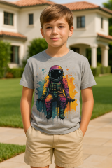 ÇOCUK ASTRONOT GRİ TİŞÖRT TAKIMI-2'Lİ (7-8 YAŞ)