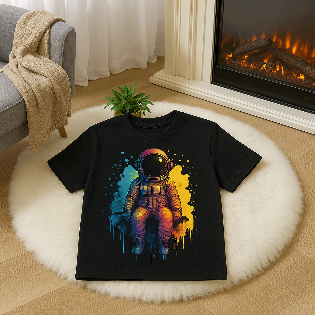 ÇOCUK ASTRONOT SİYAH TİŞÖRT TAKIMI - 2'Lİ (7-8 YAŞ)