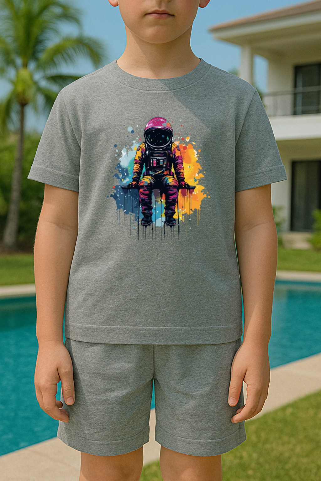 ÇOCUK ASTRONOT GRİ TİŞÖRT TAKIMI-2'Lİ (7-8 YAŞ)